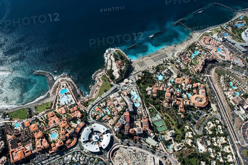 Seaside resort with beach and promenade by the sea