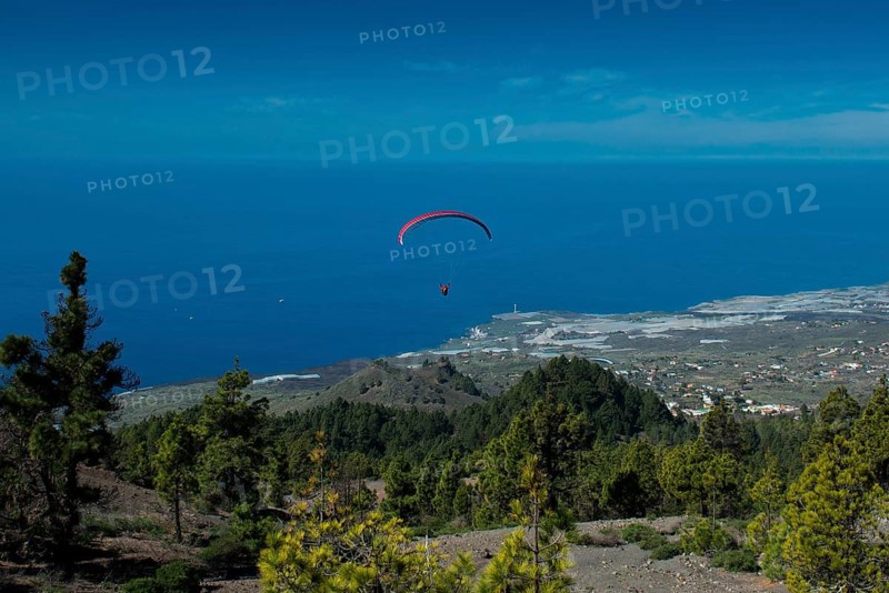 Paragliding over the Caldera near Puerto Naos