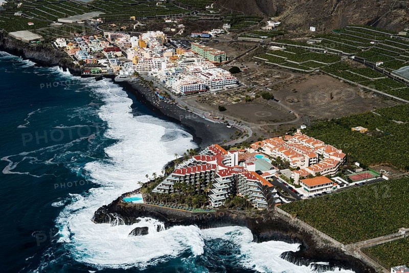 Beach with apartments and hotel complexes