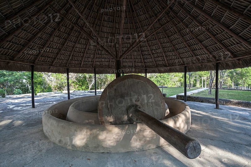 Ancient millstone in Las Terrazas