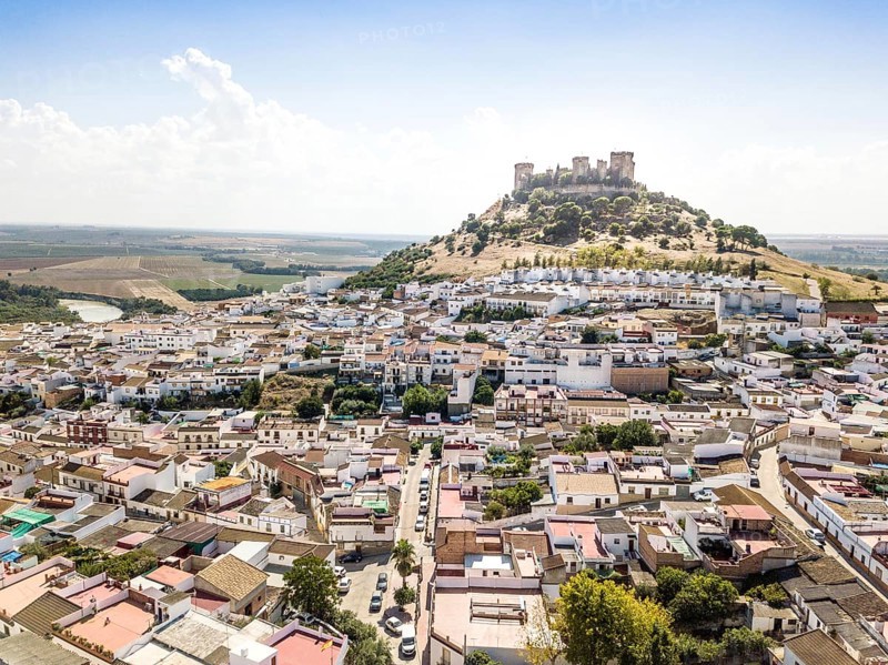 Drone image of Castle of Almodovar del Rio