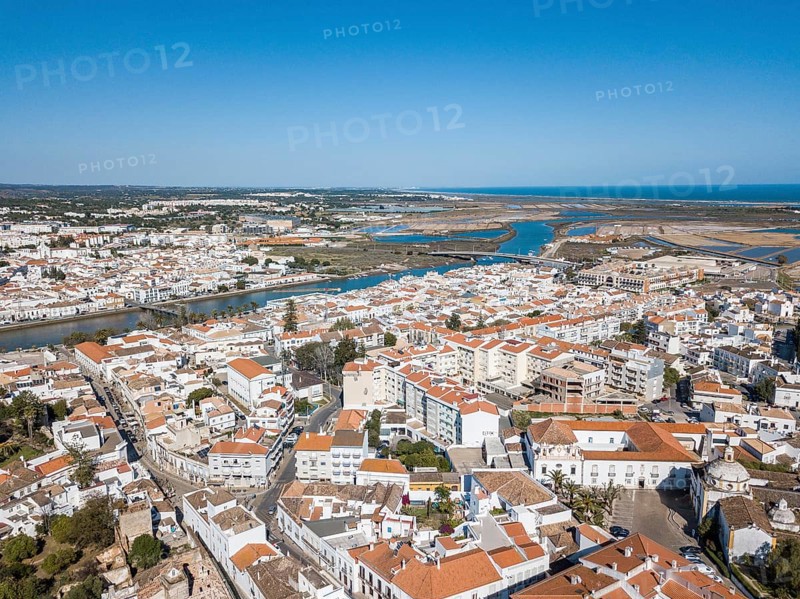 City view with fishermen's town with Gilao river