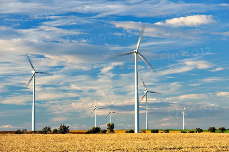 Windmills turning