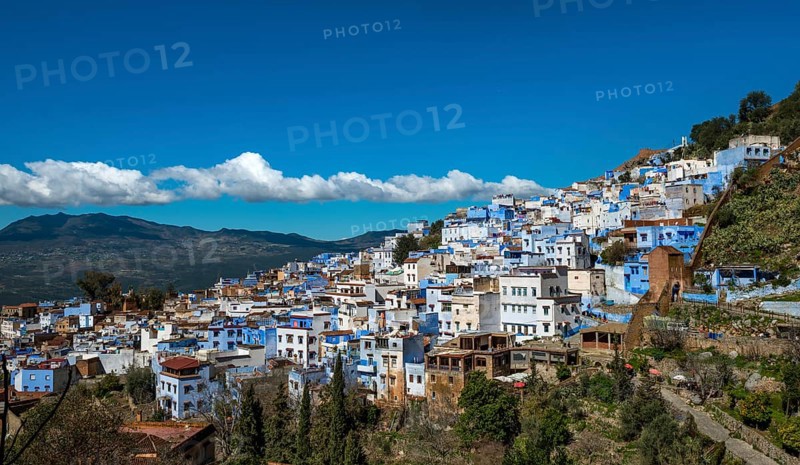 View on blue houses of the medina of Chefchaouen