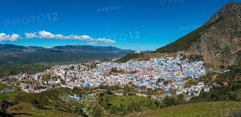 View on blue houses of the medina of Chefchaouen