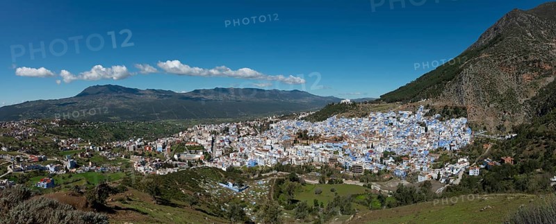 View on blue houses of the medina of Chefchaouen