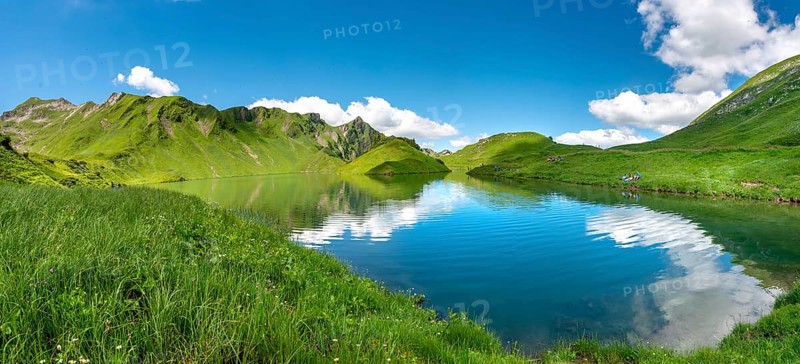 Lake Schrecksee with Allgau Alps