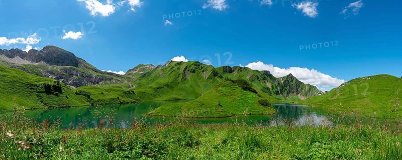 Lake Schrecksee with Allgau mountains