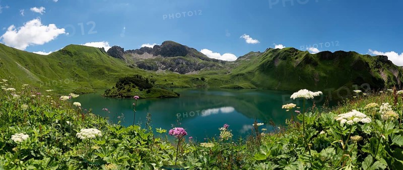 Lake Schrecksee with Allgau mountains