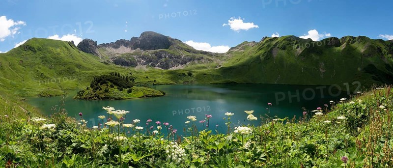Lake Schrecksee with Allgau mountains
