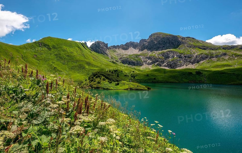Lake Schrecksee with Allgau mountains