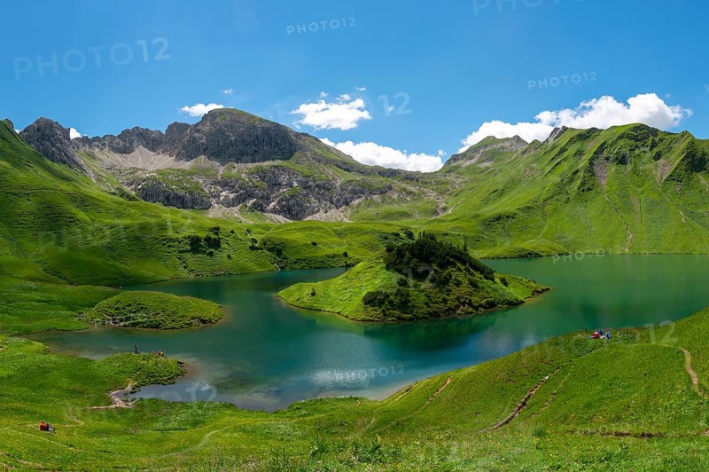 Lake Schrecksee with Allgau mountains