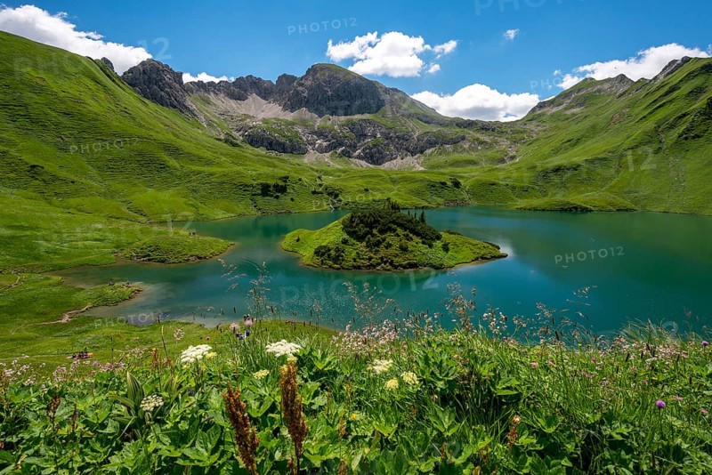 Lake Schrecksee with Allgau mountains