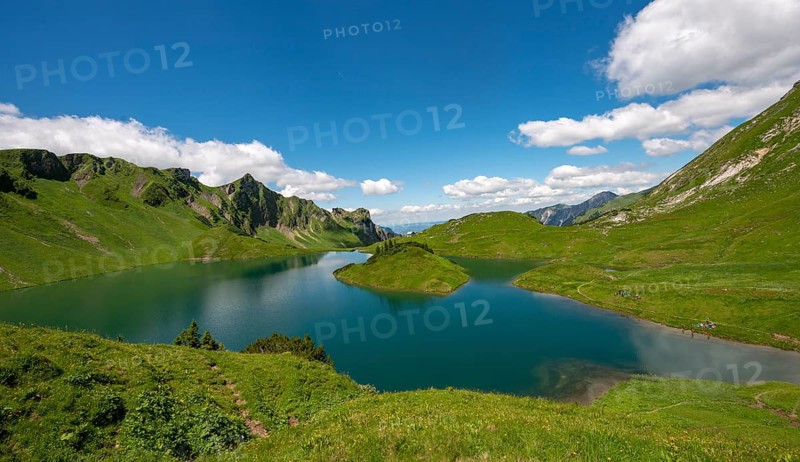 Lake Schrecksee with Allgau mountains