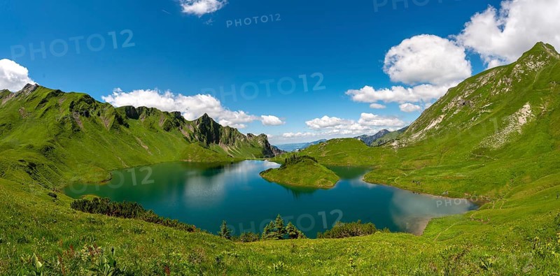 Lake Schrecksee with Allgau mountains