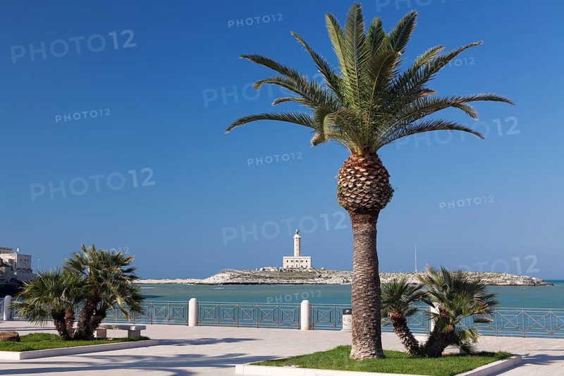 Piazza Kennedy with lighthouse on Isola di Sant'Eufemia