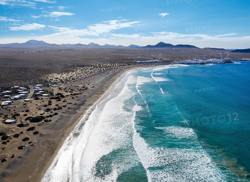 Beach Playa Famara and Caleta de Famara