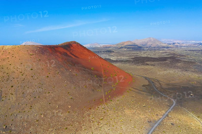 Red slope of volcano Montana Colorada