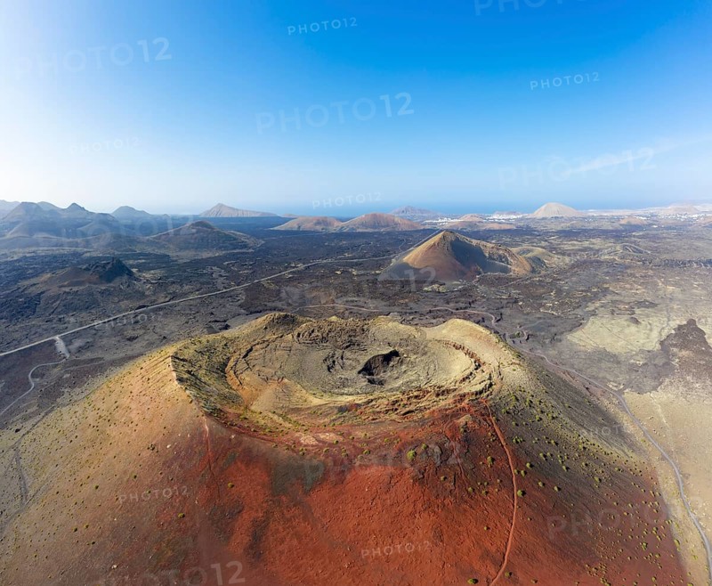 Volcano Montana Colorada with volcano crater