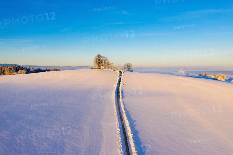 Maria-Dank-Kapelle on Furst-Tegernberg in winter