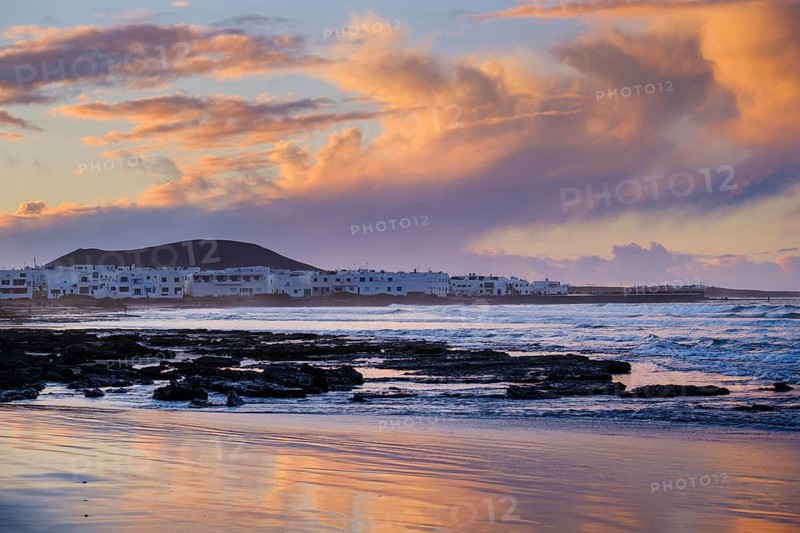 Caleta de Famara at sunset