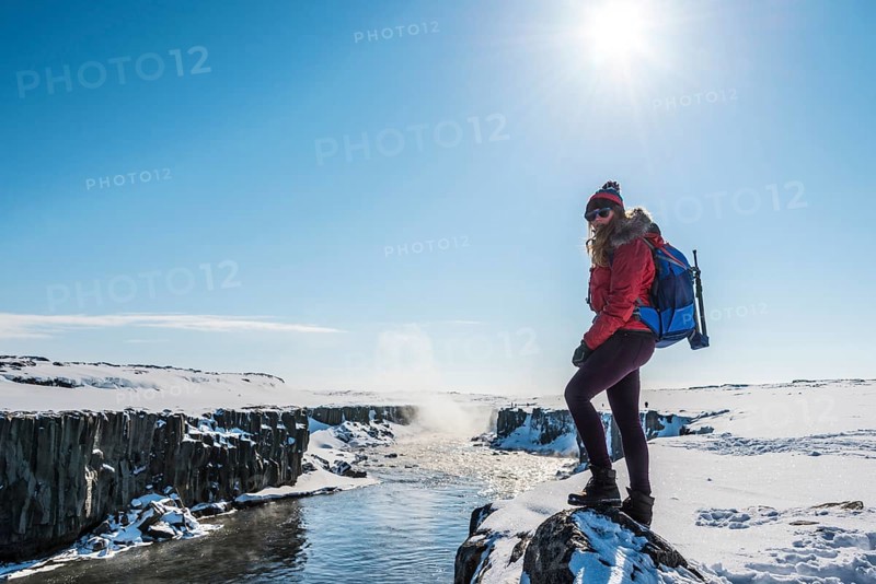 Woman looking into camera