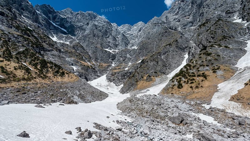 German Alps deepest snowfield