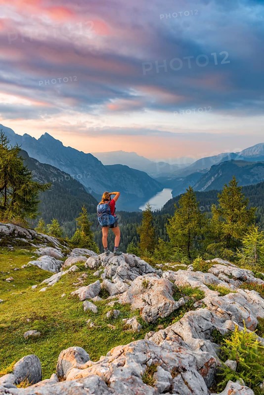 Hiker photographed
