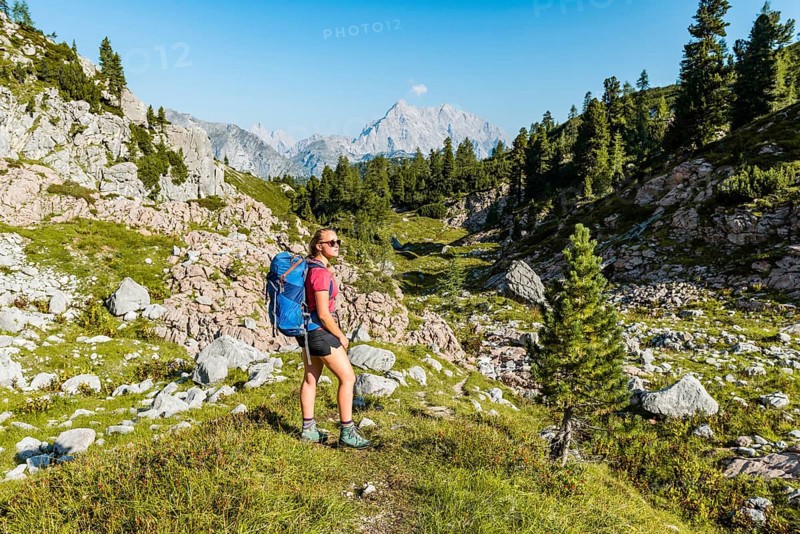Hiker with rucksack
