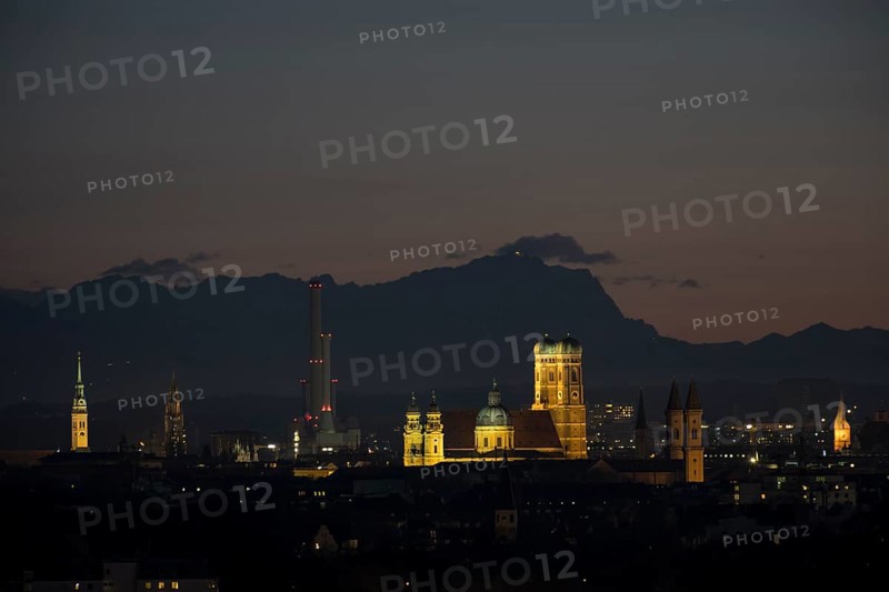 View over Munich with Church of Our Lady