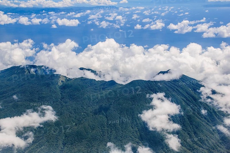 Aerial view of volcano Mayon
