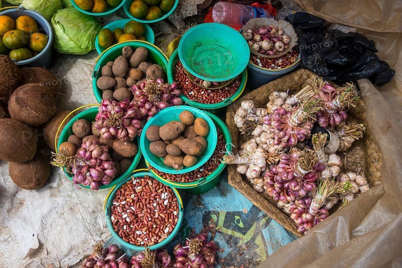 Vegetables for sale at the local market in Maubisse