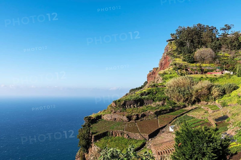 Viewing platform at the steep coast