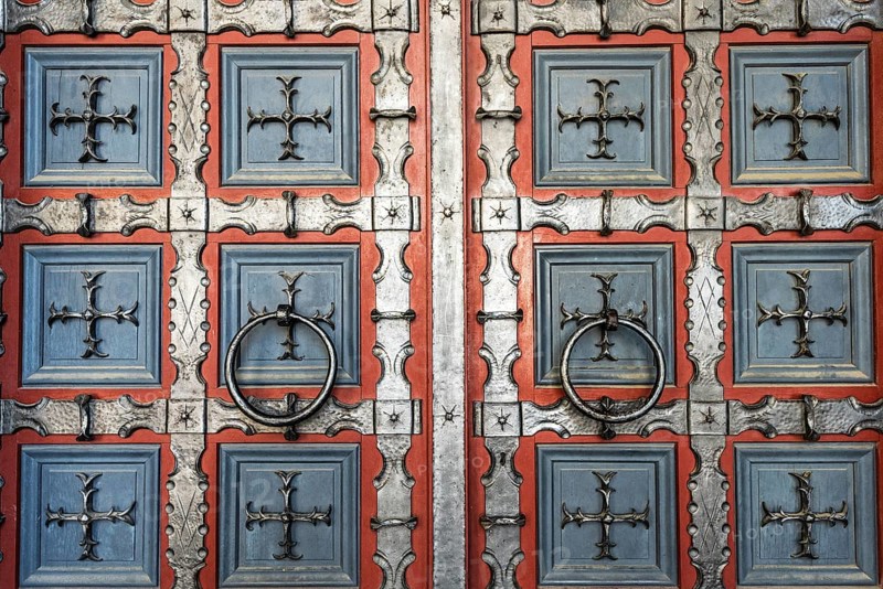 Decorated door