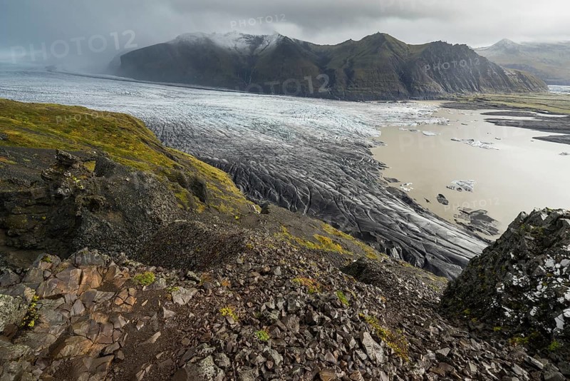 Glacier tongue of Vatnajokull Glacier
