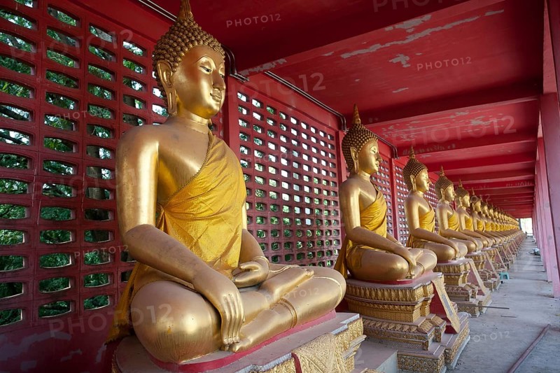 Buddha statues in the temple Wat Thasung Banphot