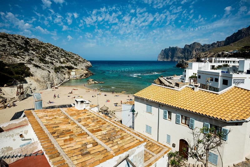 Beach Cala de Sant Vicenc and Cap Formentor