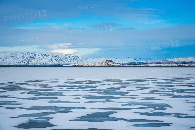 Snowy landscape at Pingvallavatn