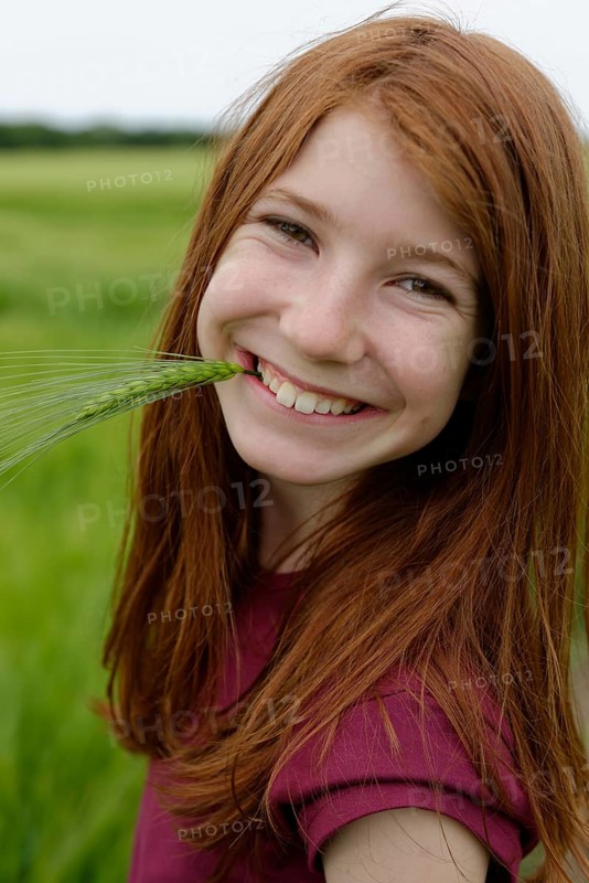 Smiling teenage girl
