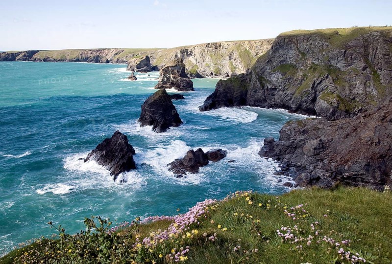 Cliff formation Bedruthan Steps