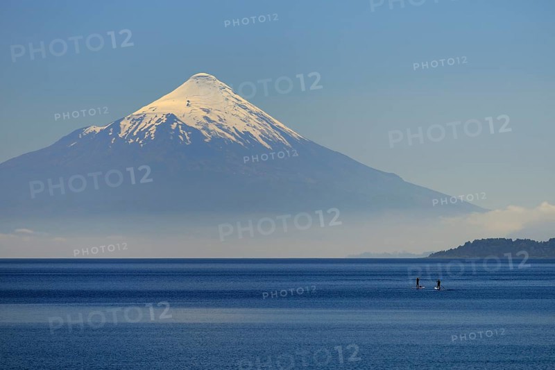 Volcano Osorno with snow cap at Lago Llanquihue