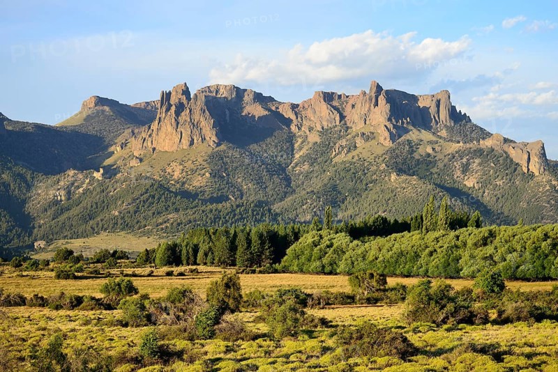 Landscape with mountain range