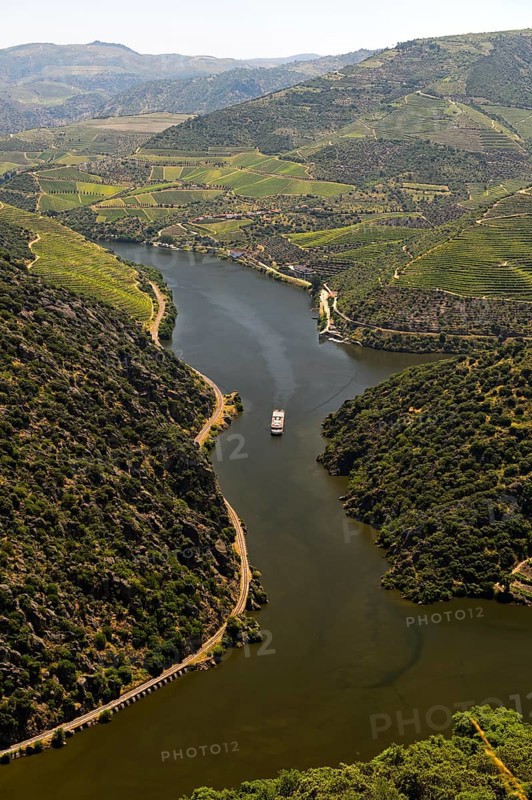 Excursion boat on the Douro River near Sao Joao da Pesqueira