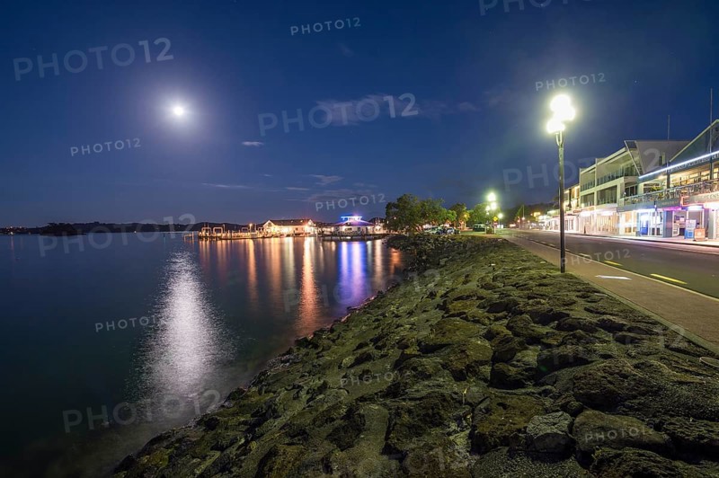 Night shot of the bay of Whangarei