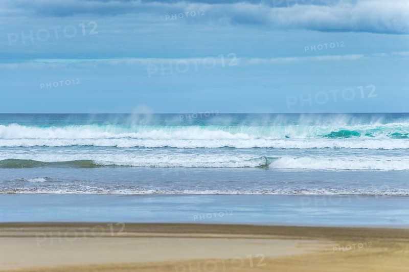 Wave breaking on the beach