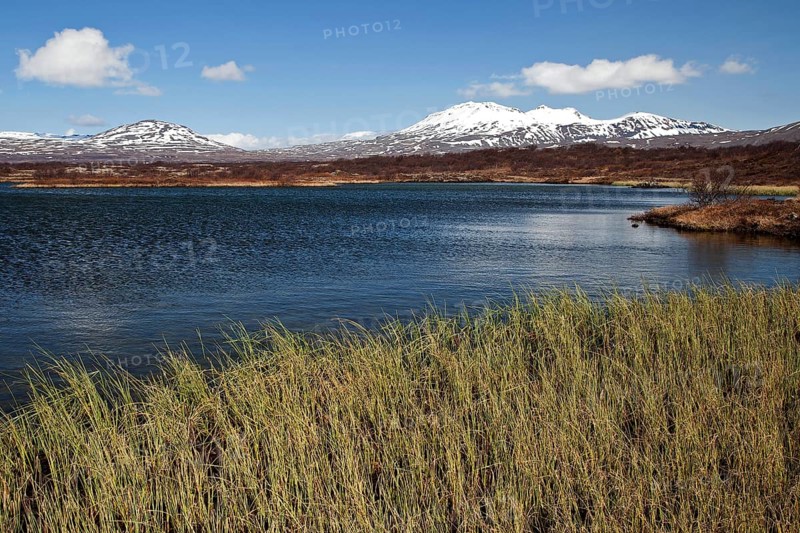 Landscape and Pingvallavatn lake at Thingvellir