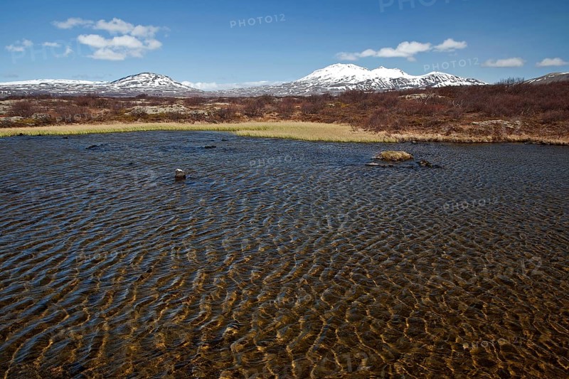 Landscape and Pingvallavatn lake at Thingvellir