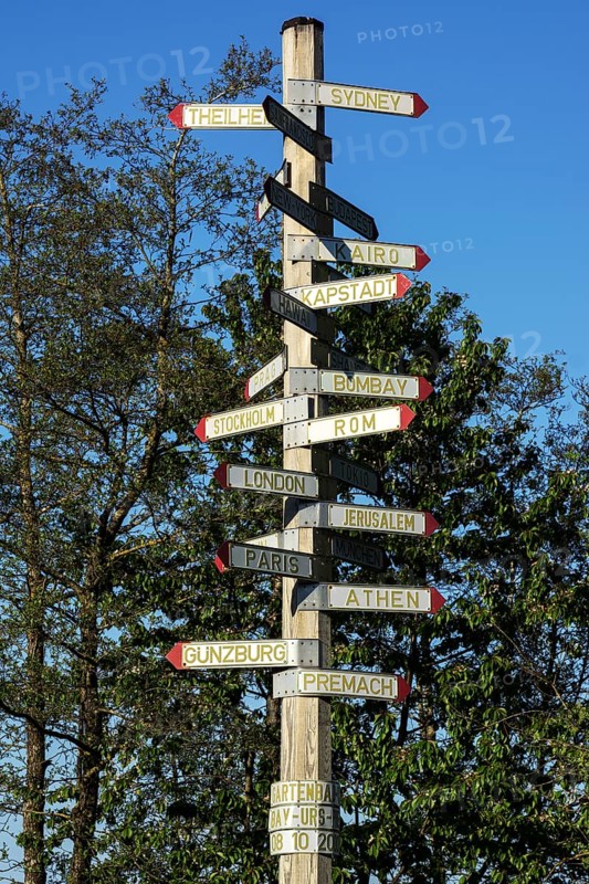 Signpost in Ursberg