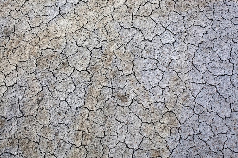 Dried clay surface