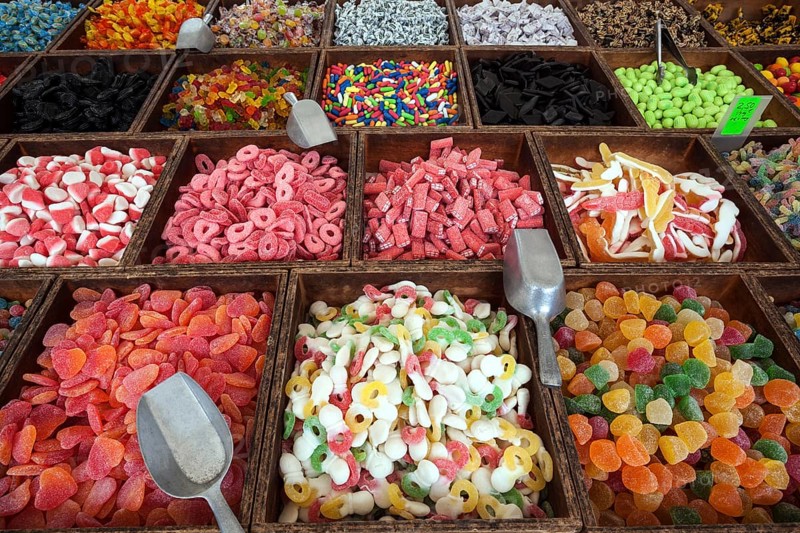 Various colorful sweets